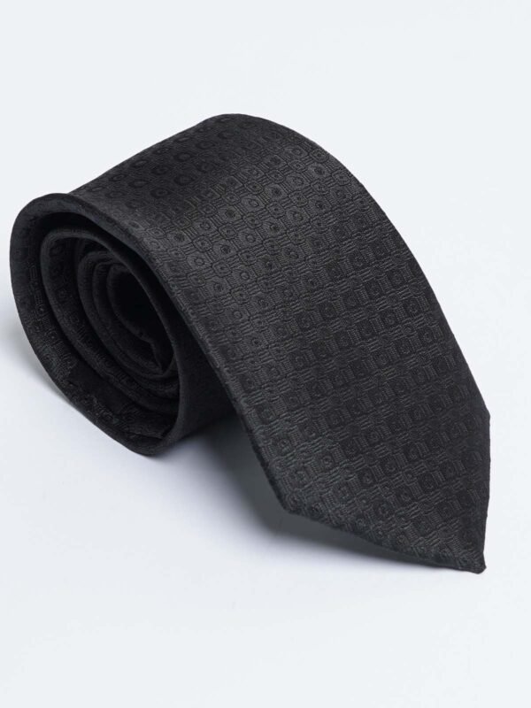 Black Designer Self Tie (TIE-1297)
