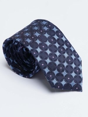 Navy Blue Designer Self Tie (TIE-1424)