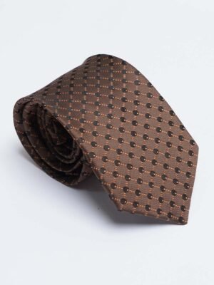 Brown Designer Self Tie (TIE-1473)