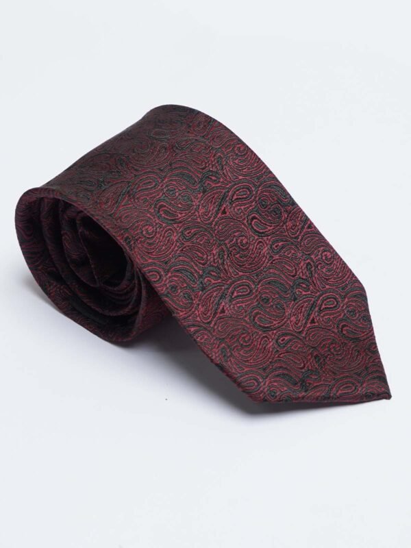 Maroon Designer Self Tie (TIE-1490)