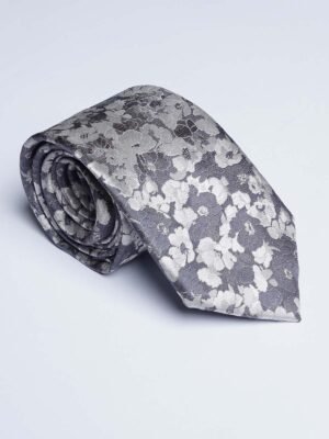 Light Grey Designer Self Tie (TIE-1747)