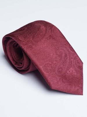 Maroon Designer Self Tie (TIE-1751)