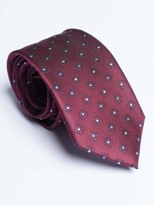 Maroon Designer Self Tie (TIE-1823)