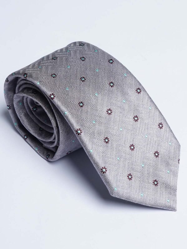 Light Grey Designer Self Tie (TIE-1834)