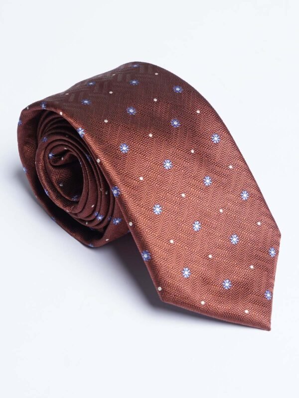 Brown Designer Self Tie (TIE-1836)