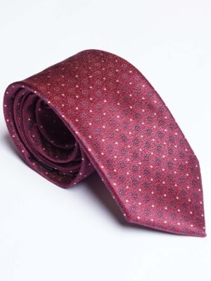 Maroon Designer Self Tie (TIE-1850)
