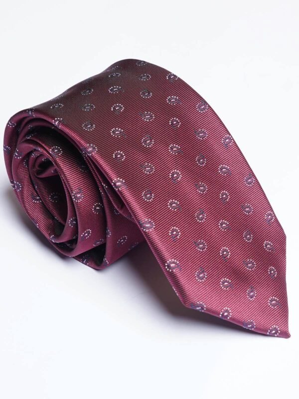 Maroon Designer Self Tie (TIE-1884)