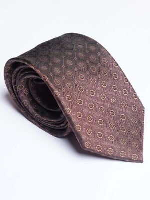 Dark Brown Designer Self Tie (TIE-1895)