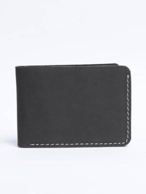 Black Leather Card Holder (W-244)