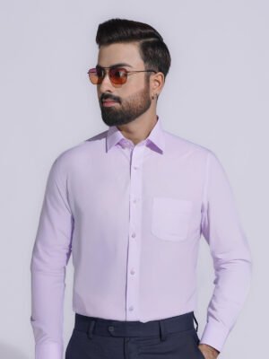 Lilac Plain, French Collar, Elite Edition, Men’s Formal Shirt (FS-2466)