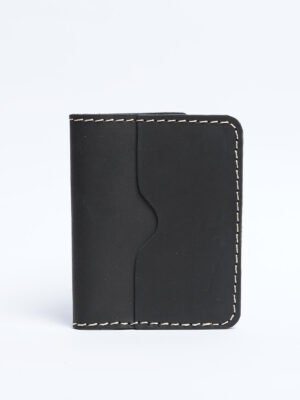 Black Leather Card Holder (W-258)