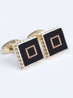 Golden Square Designer Cufflink (CUFFLINK-548)