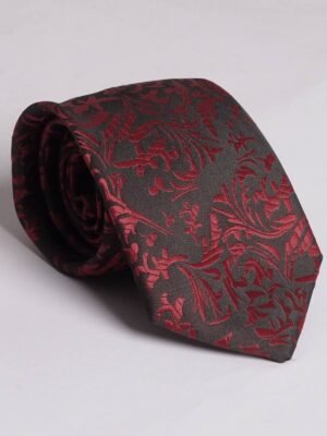 631.jpg Maroon Designer Tie (TIE-631)