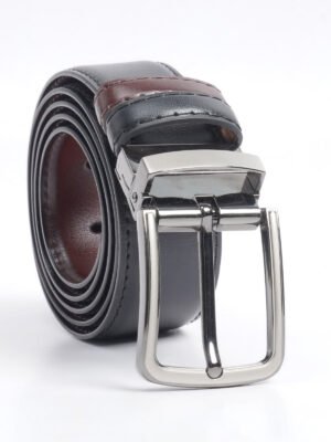 BlackTextured Leather Belt (BELT-658)
