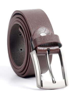 Brown Textured Leather Belt  (BELT-667)