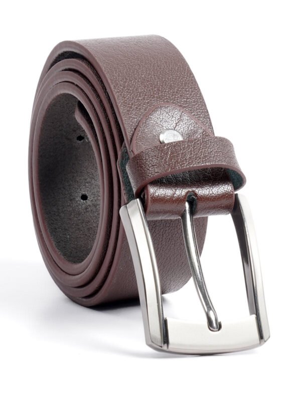 Brown Textured Leather Belt  (BELT-667)