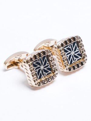 Gold Contrast Designer Cufflink (CUFFLINK-678)