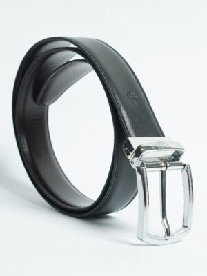 Black & Dark Brown Reversible Leather Belt (BELT-843)