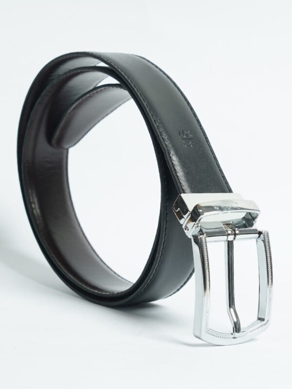 Black & Dark Brown Reversible Leather Belt (BELT-843)