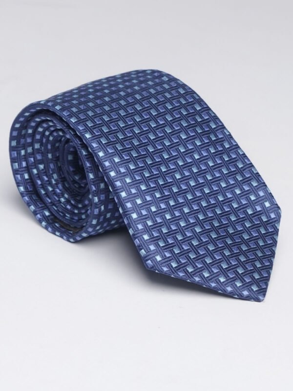 Blue Self Designer Tie (TIE-919)