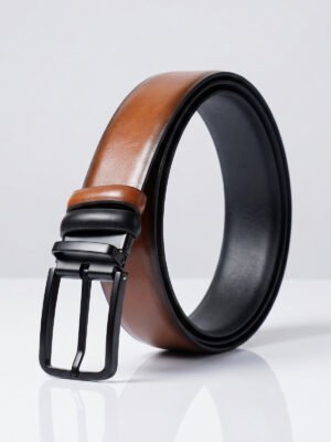 Black & Light Brown Reversible Belt (BELT-953)