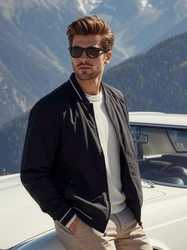 Navy Imported Bomber Jacket (BJ-12)