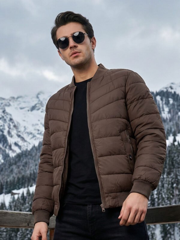 Dark Brown Imported Bomber Jacket (BJ-18)