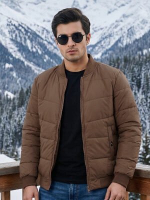 Light Brown Imported Bomber Jacket (BJ-22)