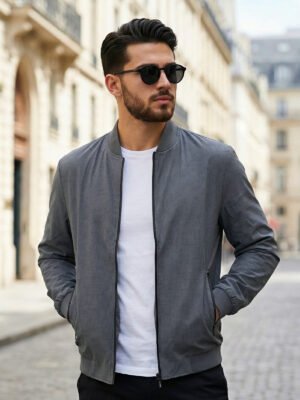 Dark Grey Imported Bomber Jacket (BJ-29)
