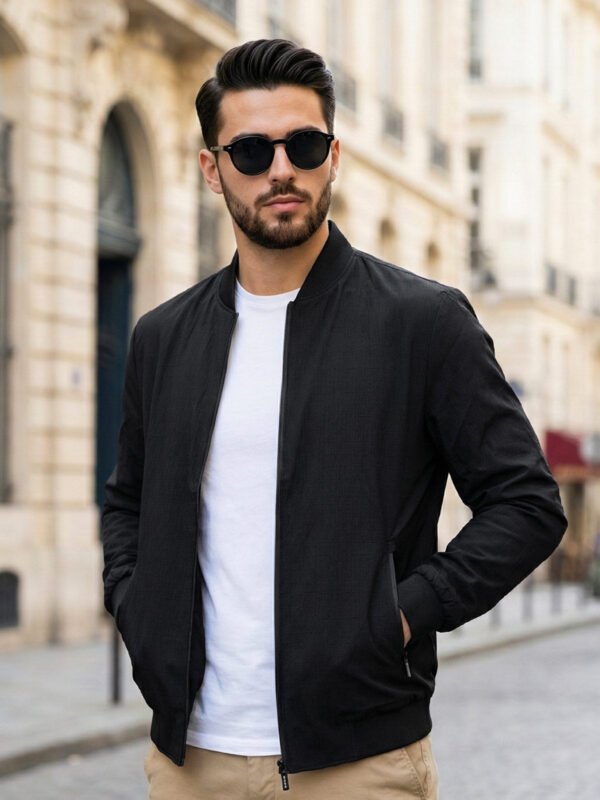 Black Imported Bomber Jacket (BJ-32)