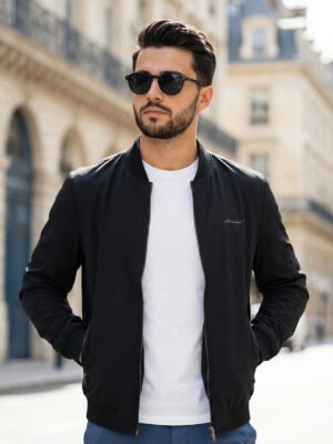 Black Imported Bomber Jacket (BJ-37)