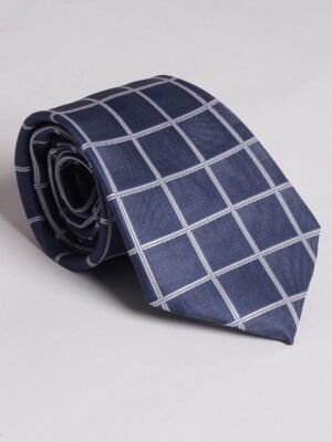 Blue With Tile Design Tie (TIE-654)