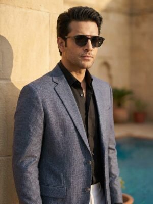 Grey Self Imported Men’s Blazer (BMF-108)
