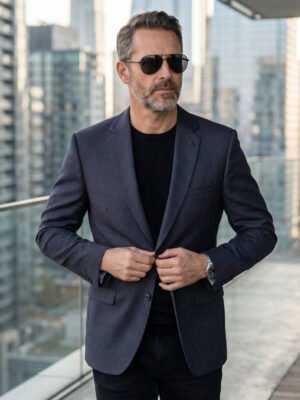 Charcoal Men’s Blazer (BMF-131)