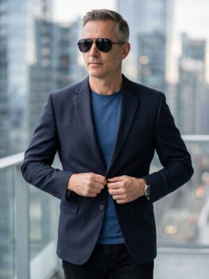 Navy Blue Men’s Blazer (BMF-130)