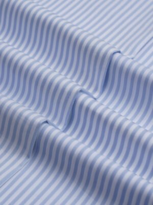 Sky Blue & White Striped Bespoke Shirt (BSST-067)