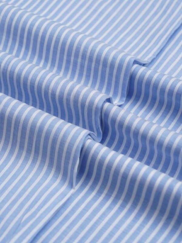 Sky Blue & White Striped Bespoke Shirt (BSST-087)