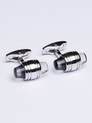 Black SIlver Cufflink (CUFFLINK-461)