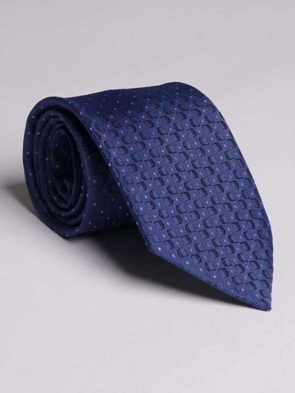 Dark Blue Pattern Tie (TIE-751)