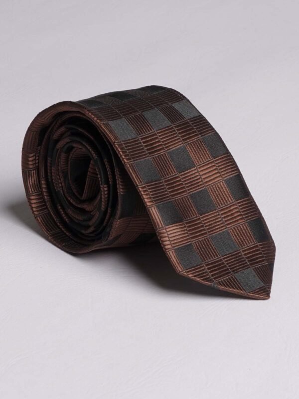 Brown Textured Tie (TIE-709)