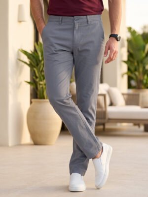 Light Grey Smart Fit Chino Pant-74