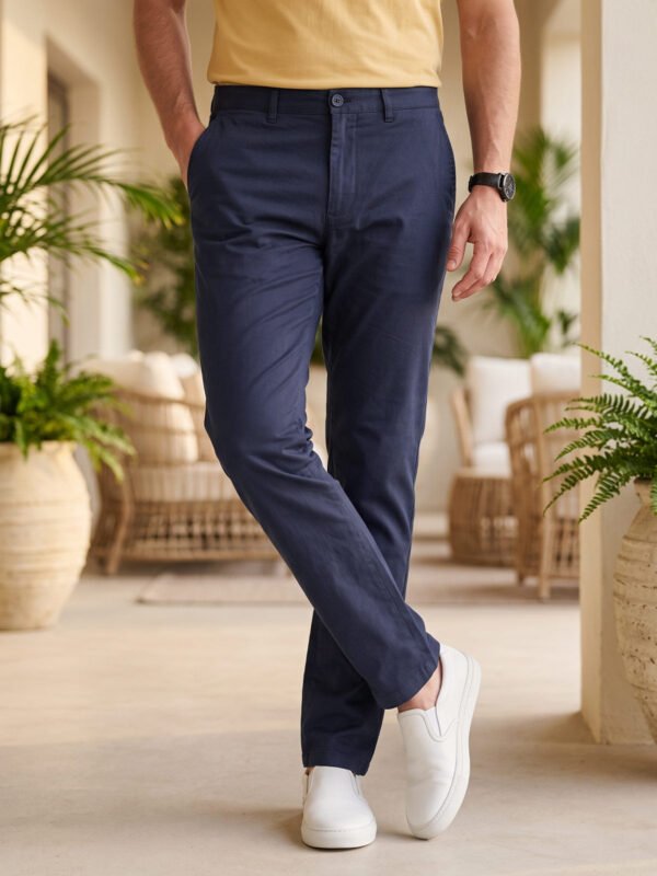 Navy Blue Smart Fit Chino Pant-75