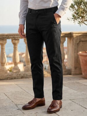 Black Imported Chino Pant