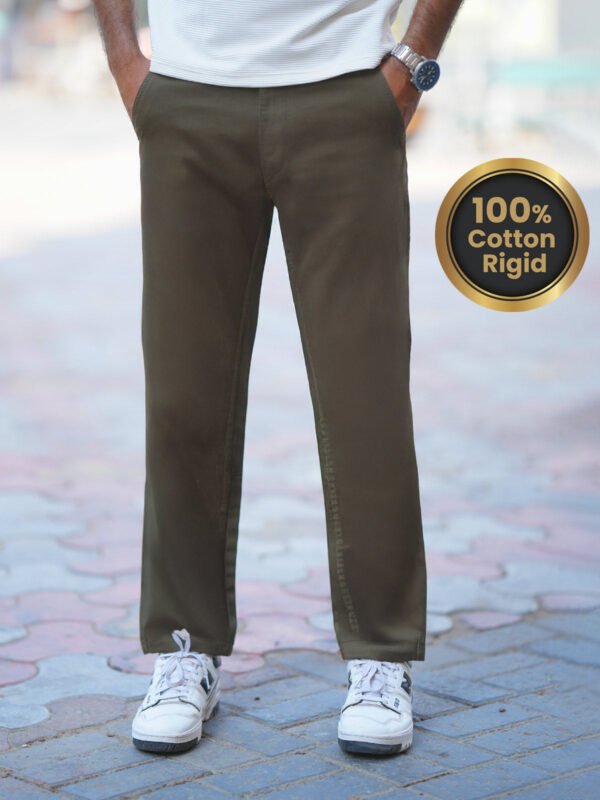 Brown Straight Fit Imported 100% Cotton Chino-61