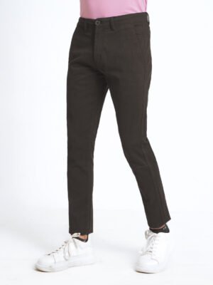 Dark Brown Plain Cotton Chino Pant-42