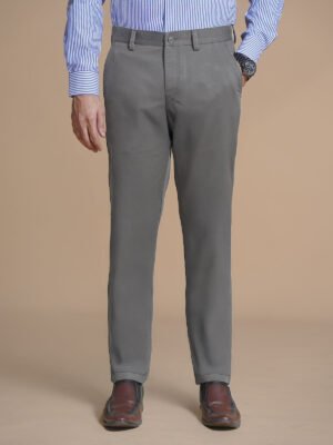 Grey Straight Fit Imported Spandex Chino-63