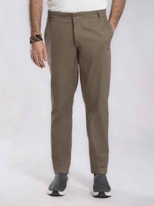 Khaki Smart Fit Stretchable Chino Pant-59