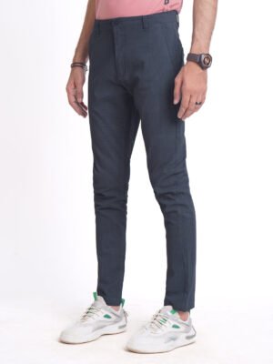 Mid Blue Self Cotton Chino Pant-38