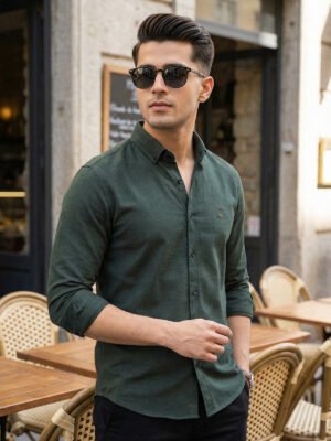 Bottle Green Oxford Shirt (CSB-286)