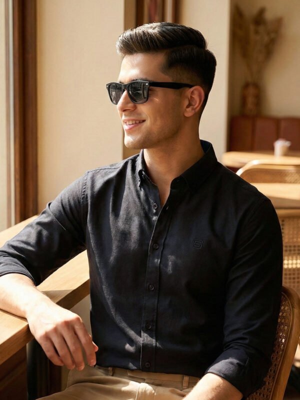 CSB288-2.jpg Black Oxford Shirt (CSB-288)